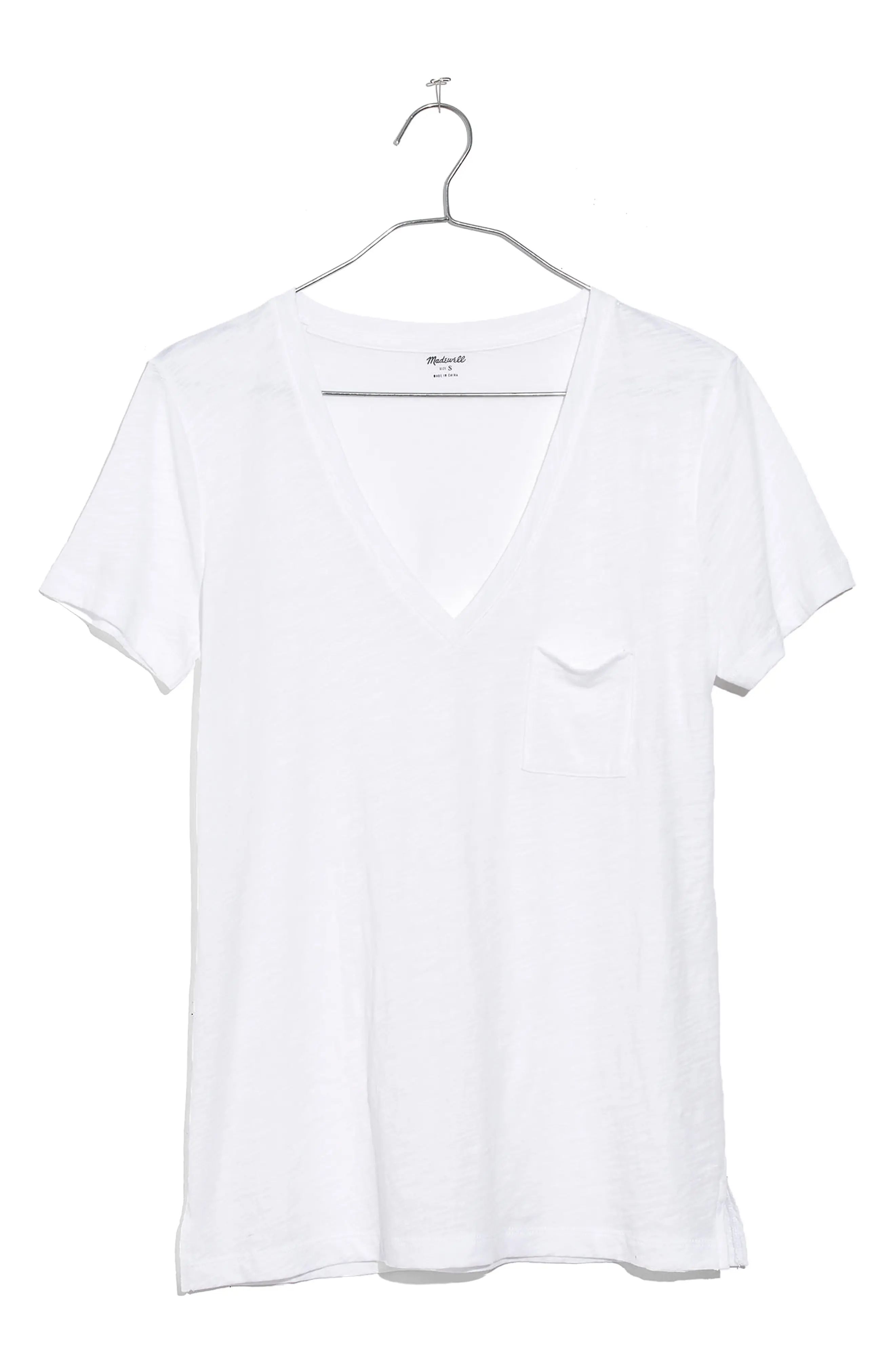 Whisper Cotton V-Neck Pocket Tee | Nordstrom