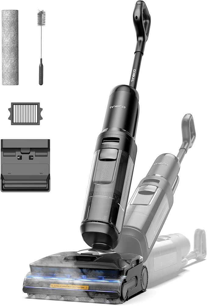Tineco Floor One S7 Stretch Steam Cordless Wet Dry Vacuum Steam Mop All-in-One, 320℉ HyperSteam... | Amazon (US)
