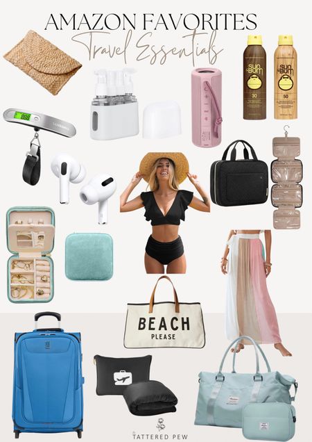 Shop my favorite travel essential products from Amazon! 

Digital luggage scale, jewelry organizer, hanging makeup organizer, beach bag, wrap cover up, ruffle bikini bathing suit, outdoor waterproof Bluetooth speaker, luggage suitcase, travel blanket, travel duffel bag, AirPod pros, toiletries containers, Sun Bum sunscreen, straw clutch

#LTKtravel #LTKstyletip #LTKFind