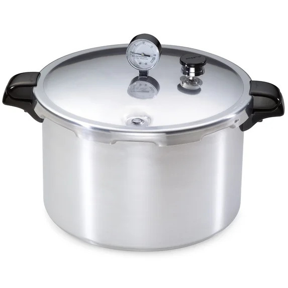 Presto 16 Quart Heavy Gauge Aluminum Pressure Canner with Gauge and Rack 01755