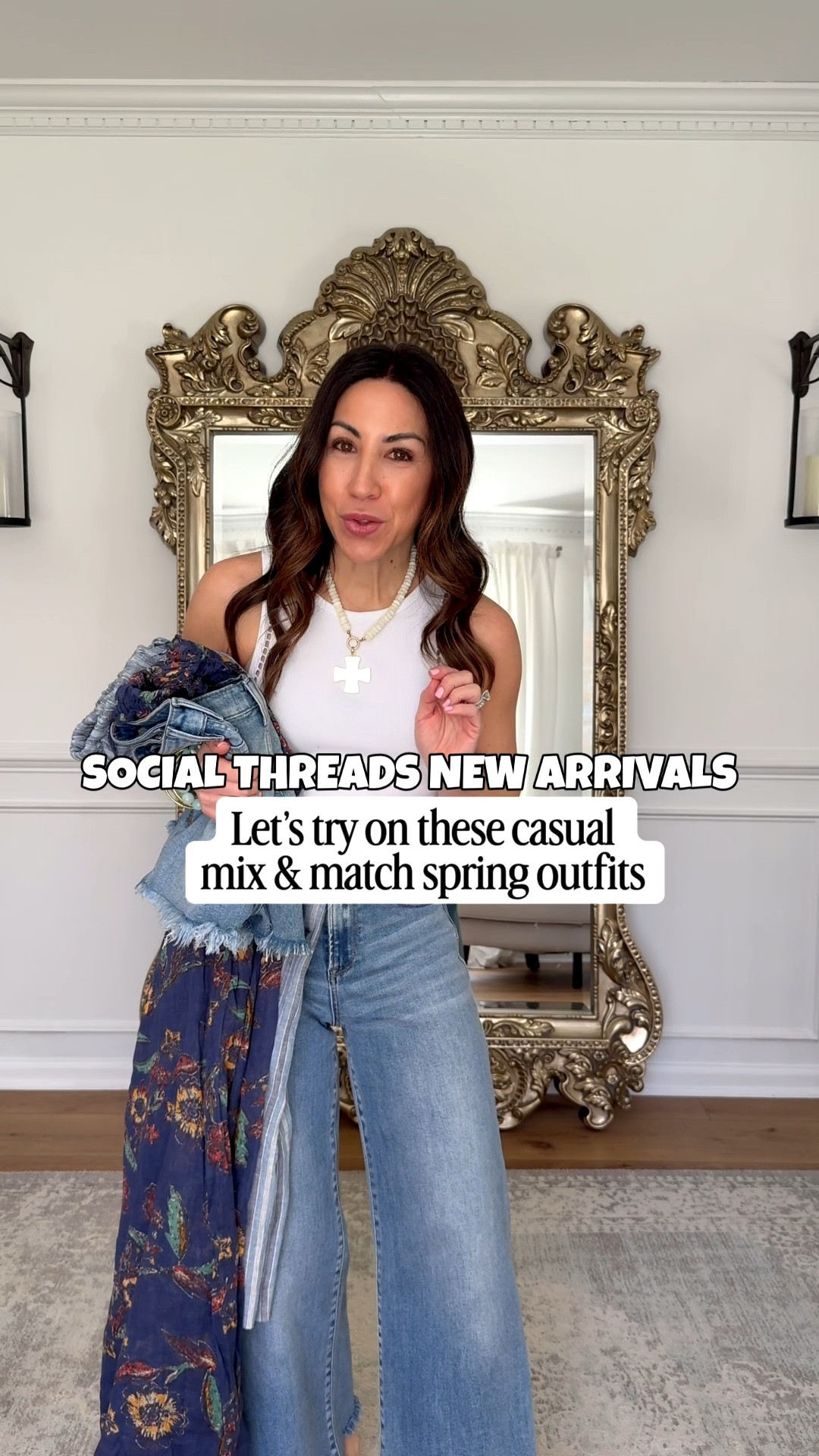 New arrivals just dropped @socialthreads! And take note my all-time favorite pair of Risen jeans & the OG Risen denim shorts are both back in stock. Plus lots of spring outfits & shoes that you can mix in match.

Jeans 25. Denim shorts 25. Striped pants small. maxi dress small. Tops small. Shoes TTS. Jewelry code HOUSEOFLEO20. 

#LTKPetite #LTKOver40