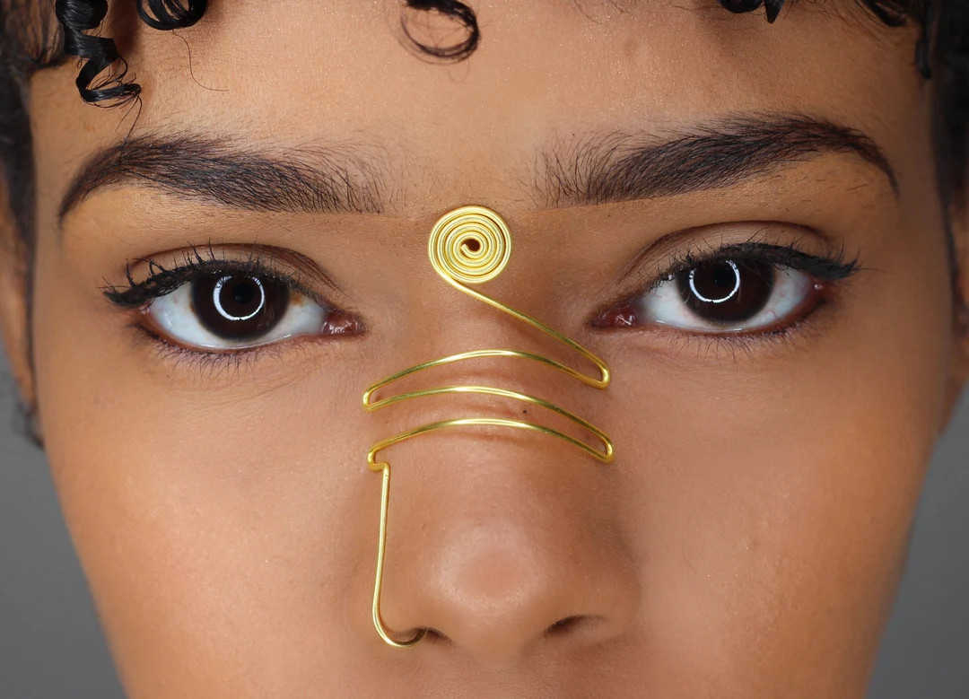 GODDESS CLIP - Third EYE | Wire Nose Cuff - No Piercing Needed, Full Nose Cuff, Double Nose Cuff,... | Etsy (US)