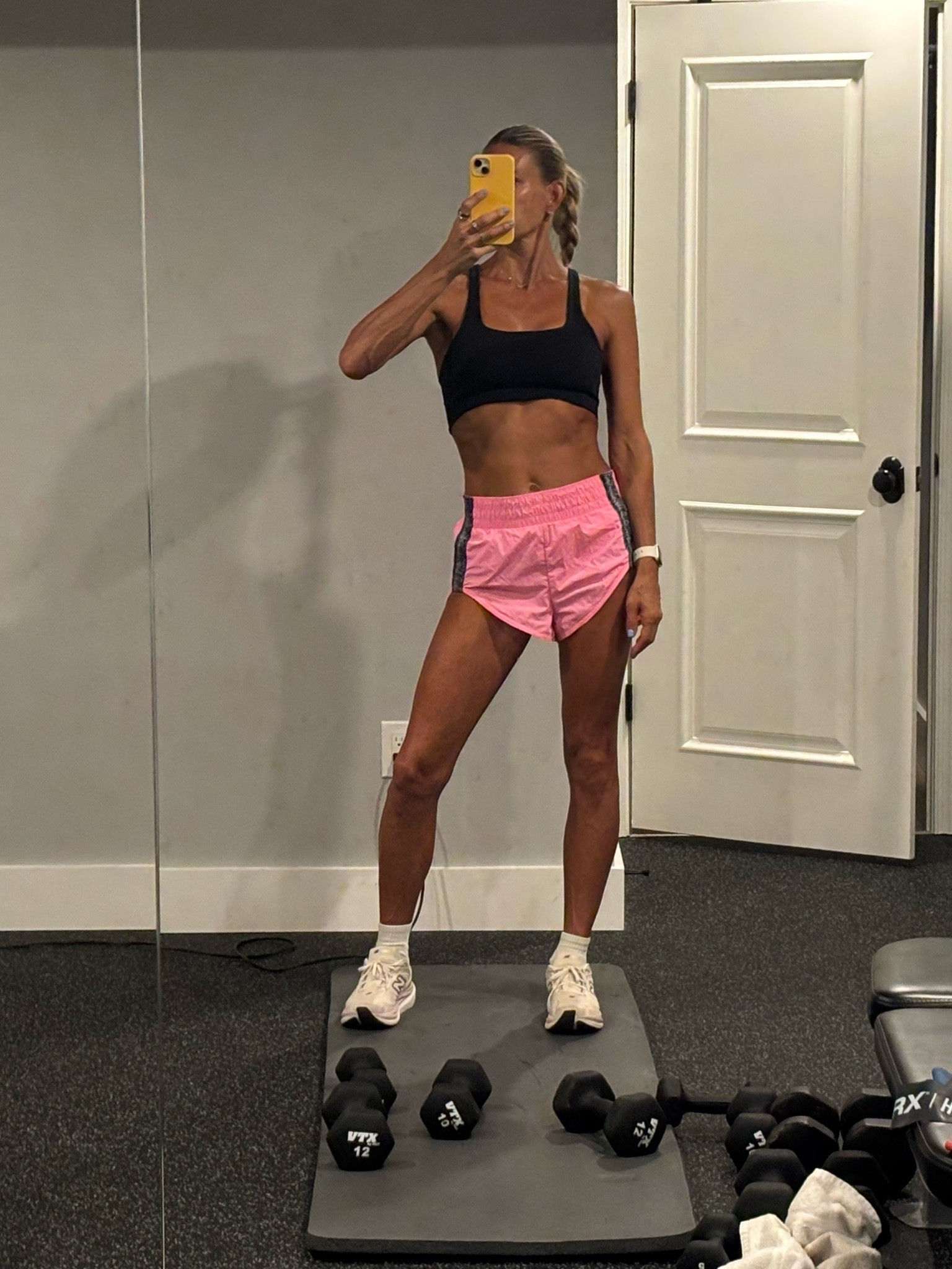 T home workout in FP Movement. These shorts run a tiny bit big but I still buy a small because I hate anything squeezing my waist!

#LTKActive #LTKOver40 #LTKfitnessgoals