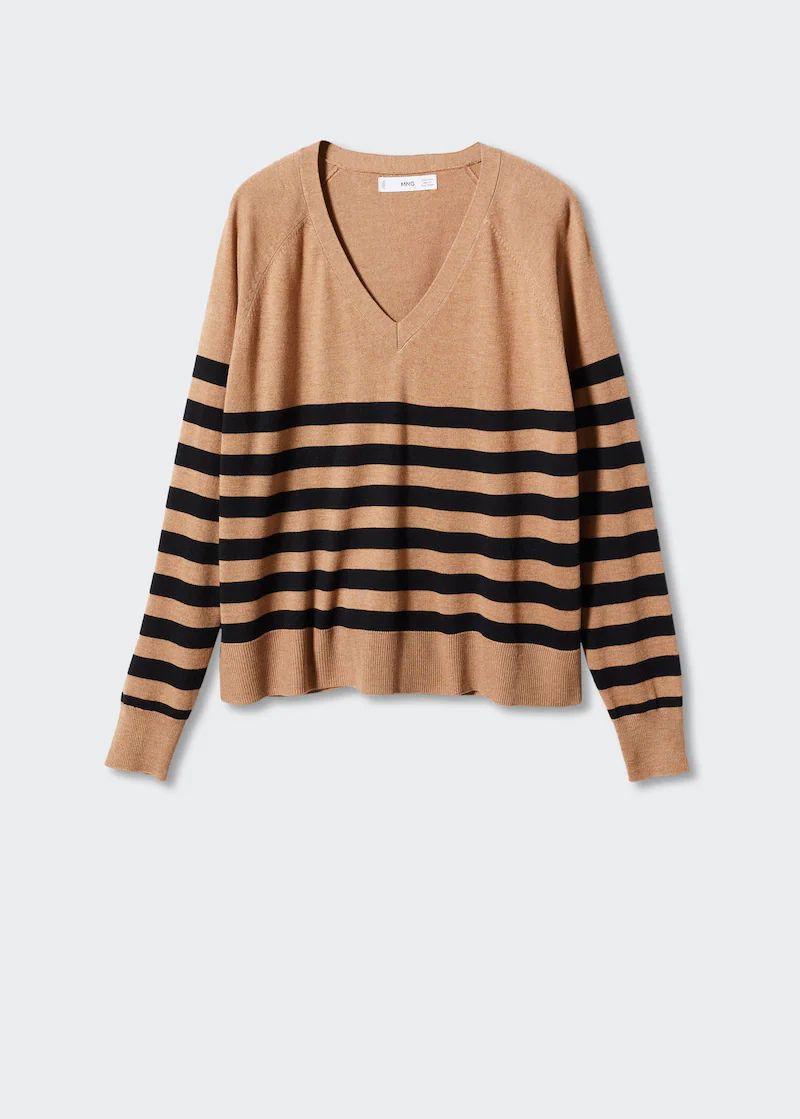 Striped fine knit sweater | MANGO (US)