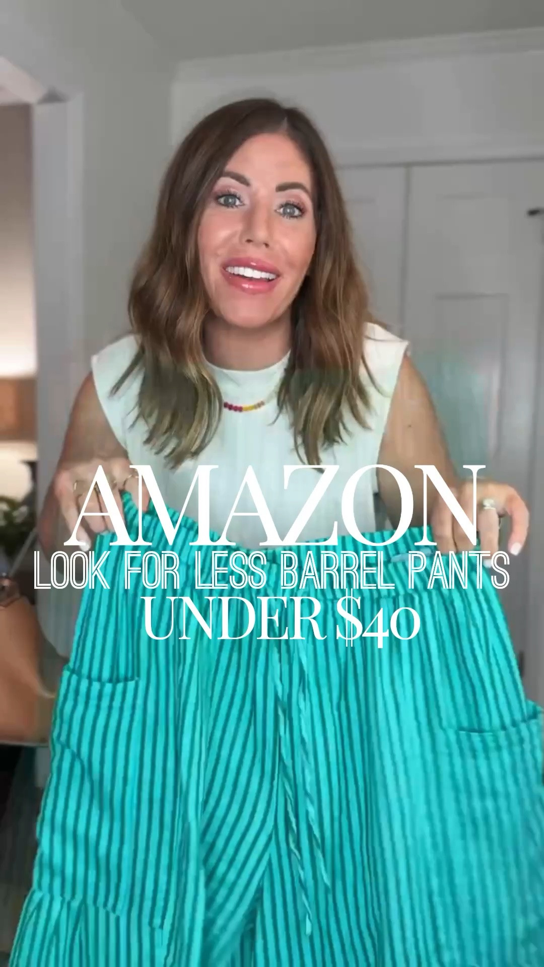 Amazon look for less barrel pants - under $40😍 

@Aerie tees under $25
Gap longline denim vest under $39/50% off‼️

Over 40 style, spring outfit ideas 2026, summer outfits, vacation outfits beach, travel outfits

#LTKSaleAlert #LTKMidsize #LTKgrwm