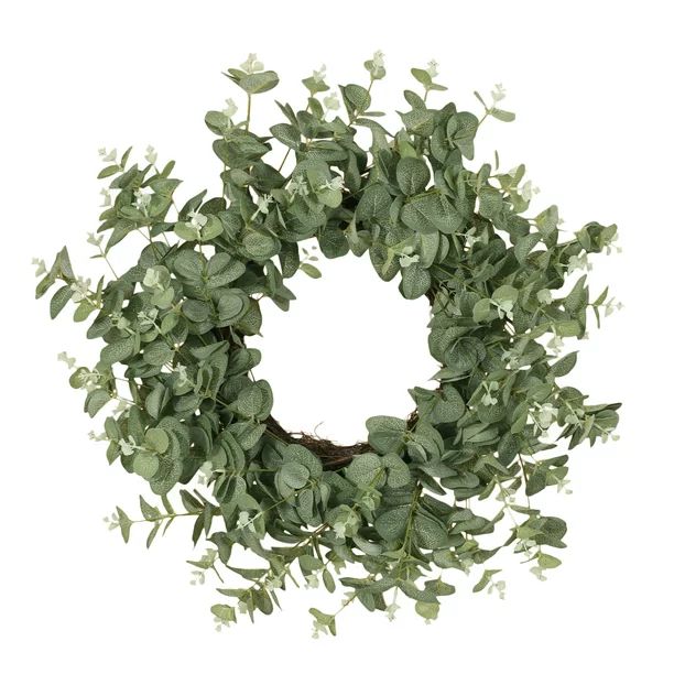 Noble House Dore Eucalyptus Silk Wreath, 24.5" (Green) - Walmart.com | Walmart (US)