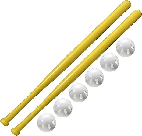 Wiffle Ball 2 Pack Wiffle 32" Bats and 6 Baseballs Official Size = 8 Pack | Amazon (US)