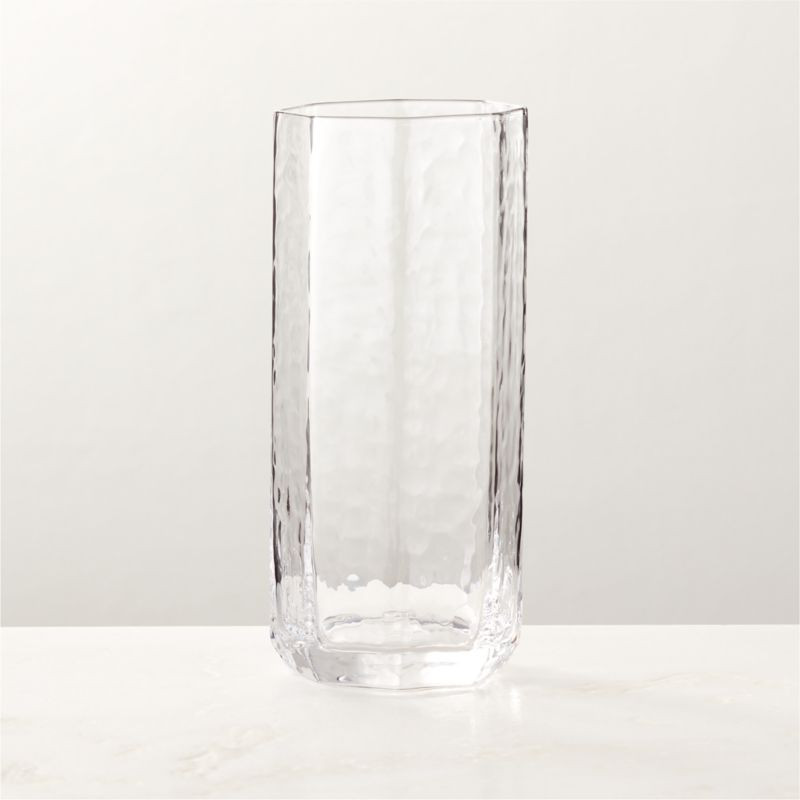 Panel Modern Faceted Clear Cooler Glass | CB2 | CB2