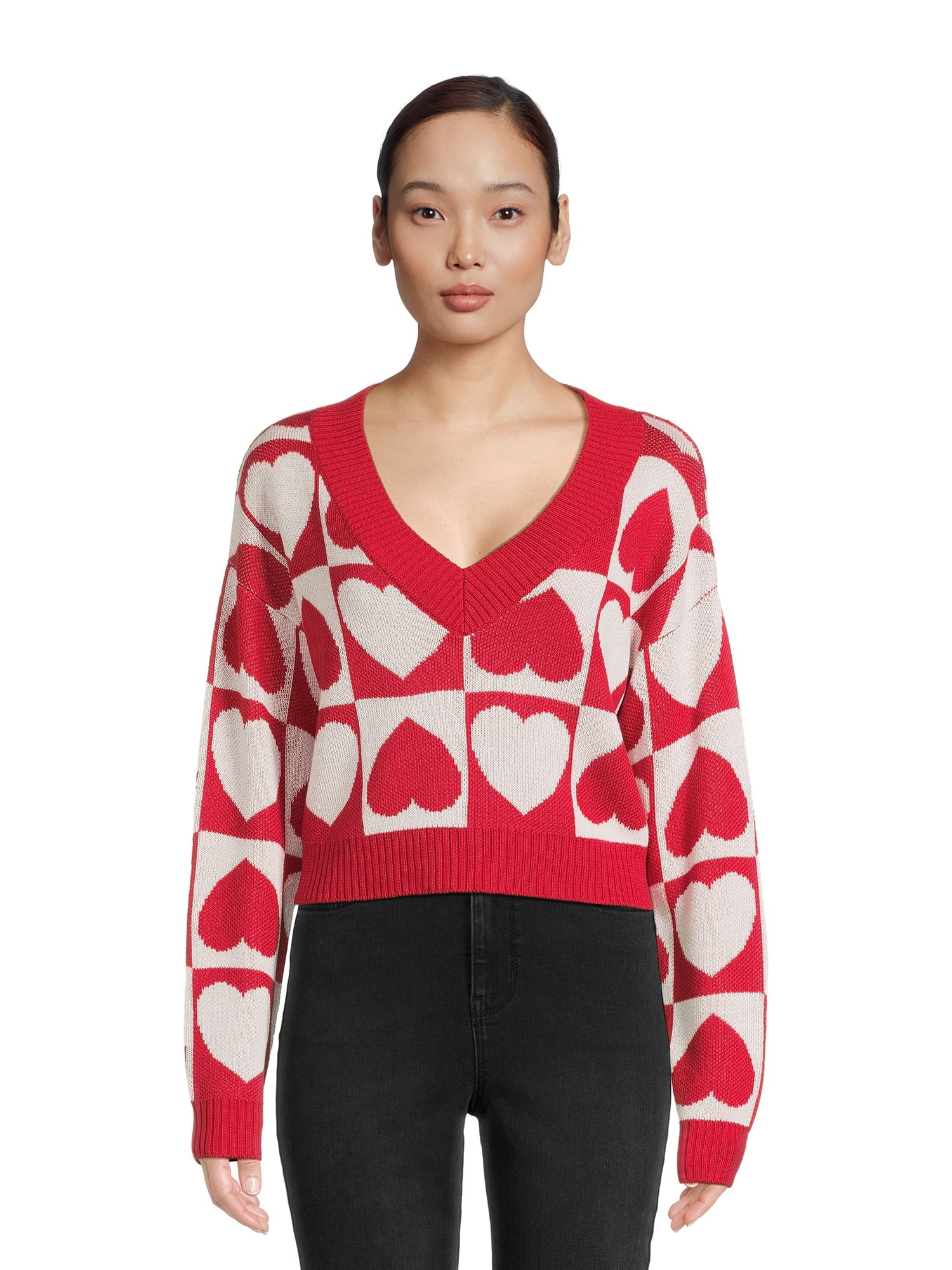 Madden NYC Juniors' Jacquard Graphic Sweater, Midweight, Sizes XS-3XL - Walmart.com | Walmart (US)