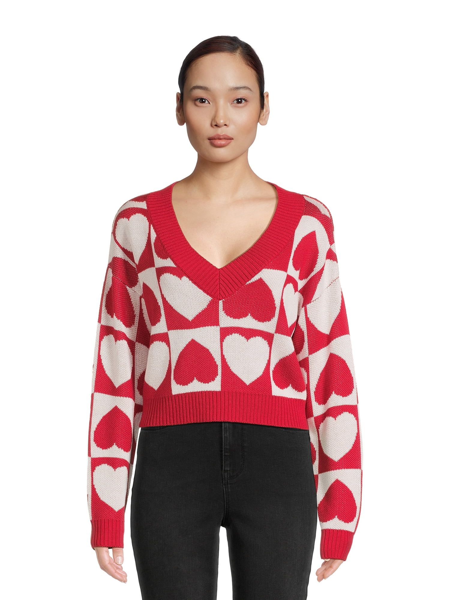 Madden NYC Juniors' Jacquard Graphic Sweater, Midweight, Sizes XS-3XL | Walmart (US)