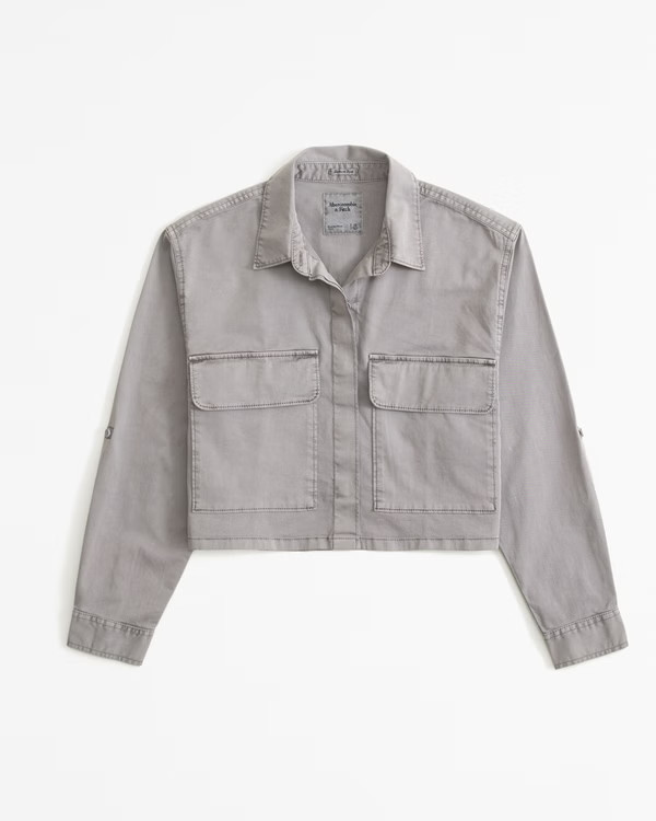 Long-Sleeve Utility Shirt | Abercrombie & Fitch (US)