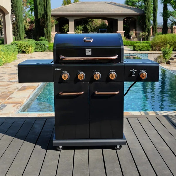 Kenmore 4-Burner Propane Gas Grill with Searing Side Burner | Wayfair North America