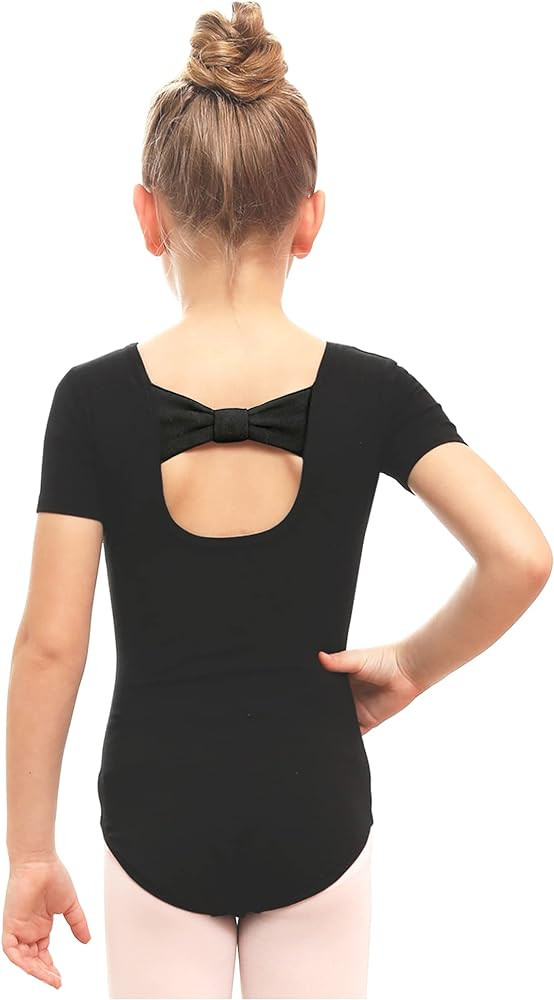 Stelle Leotard for Girls Black Ballet Dance Leotard Gymnastics Outfits with Bow Back (Toddler/Lit... | Amazon (US)