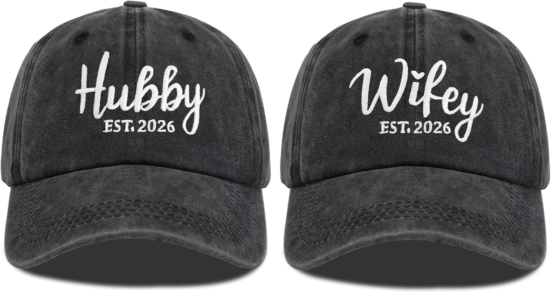 Hubby and Wifey Hats for Mr and Mrs, Engagement Anniversary Honeymoon Wedding Gifts Newlyweds Cou... | Amazon (US)