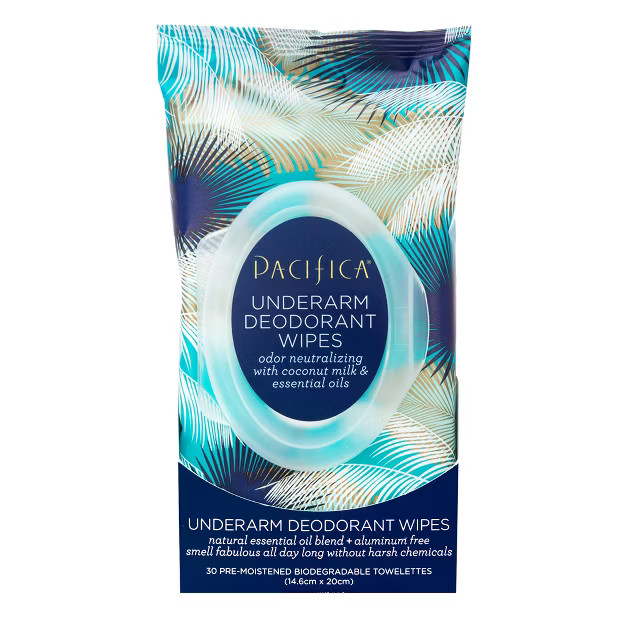 Pacifica Coconut milk & Essential Oils Underarm Deodorant Wipes 30ct | Target