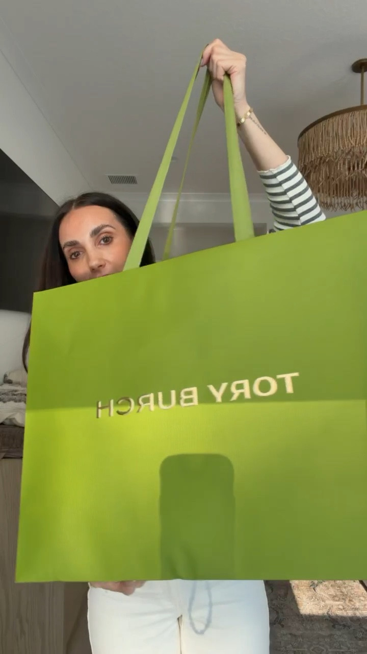 My new bag, Tory Burch Large Romy Leather Bucket Bag.

#LTKOver40