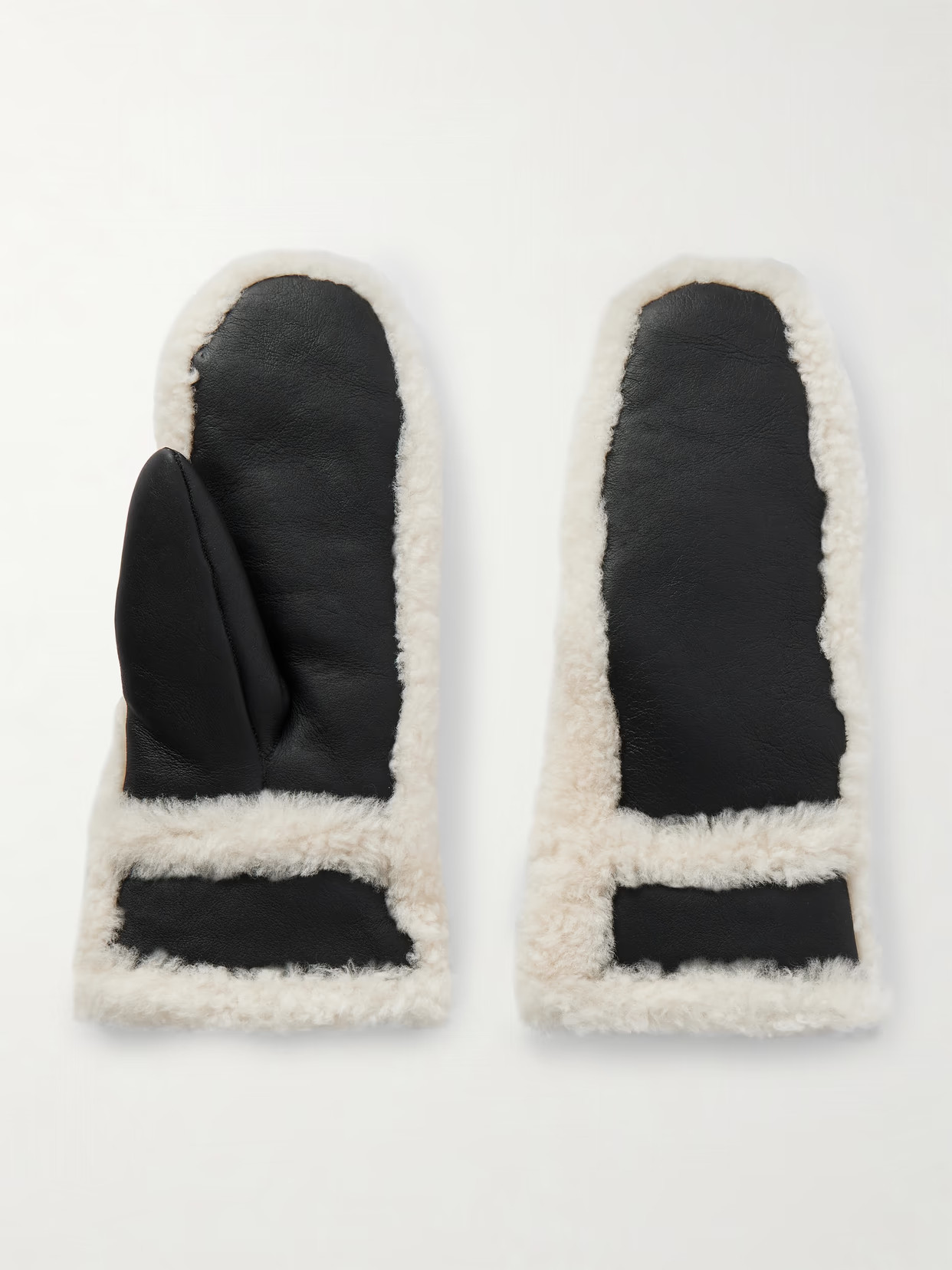Yves Salomon - Shearling Mittens - Black | NET-A-PORTER (US)