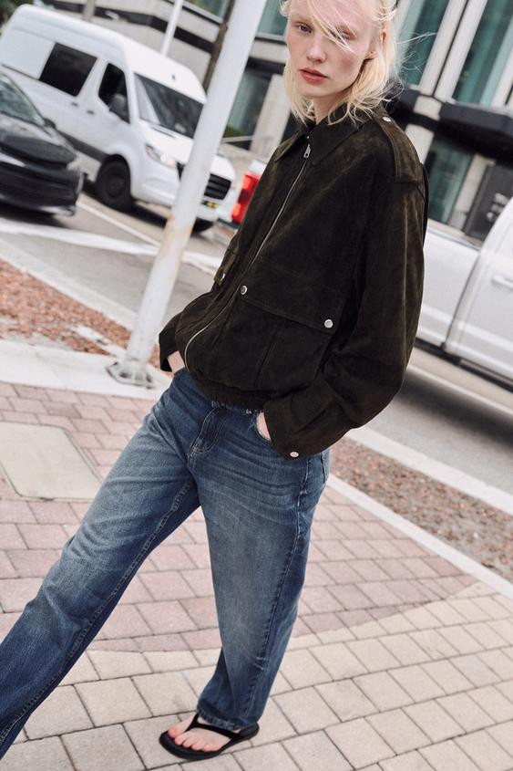 100% SUEDE LEATHER JACKET | Zara UK