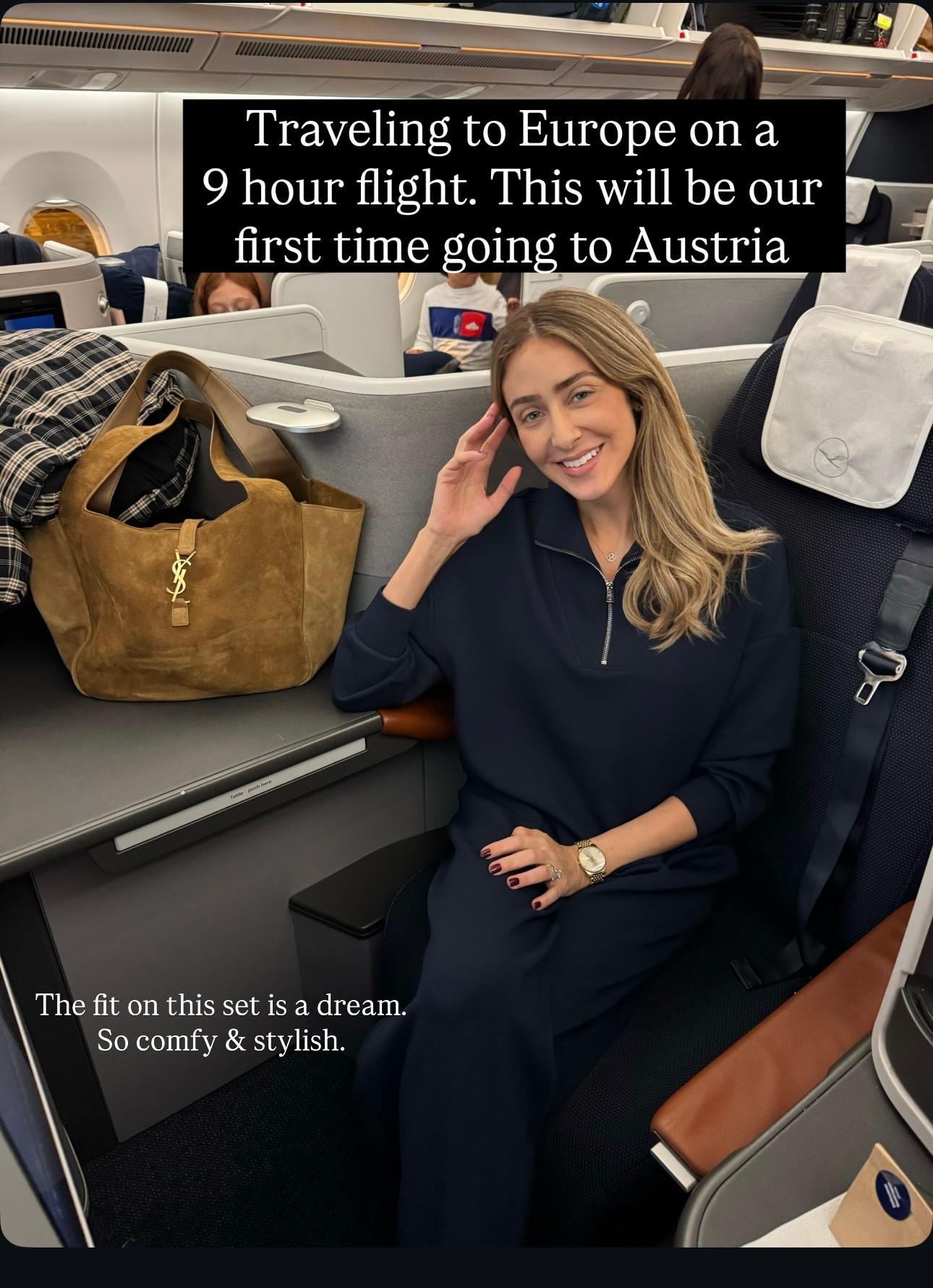 Traveling to Europe for our winter ski trip 
Wearing a very comfortable and stylish set 
The fabric is amazing and the puffer jacket is perfect t to keep me warm when I get there 
Wearing small 
Runs tts 


#LTKTravel #LTKOver40 #LTKHoliday