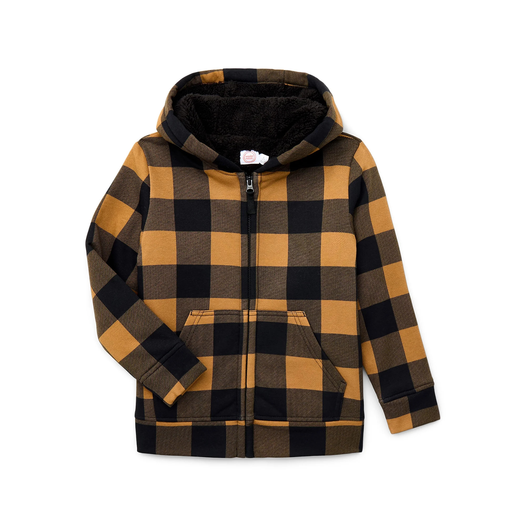 Wonder Nation Boys Kid Tough Hoodie with Long Sleeves, Sizes 4-18 & Husky - Walmart.com | Walmart (US)