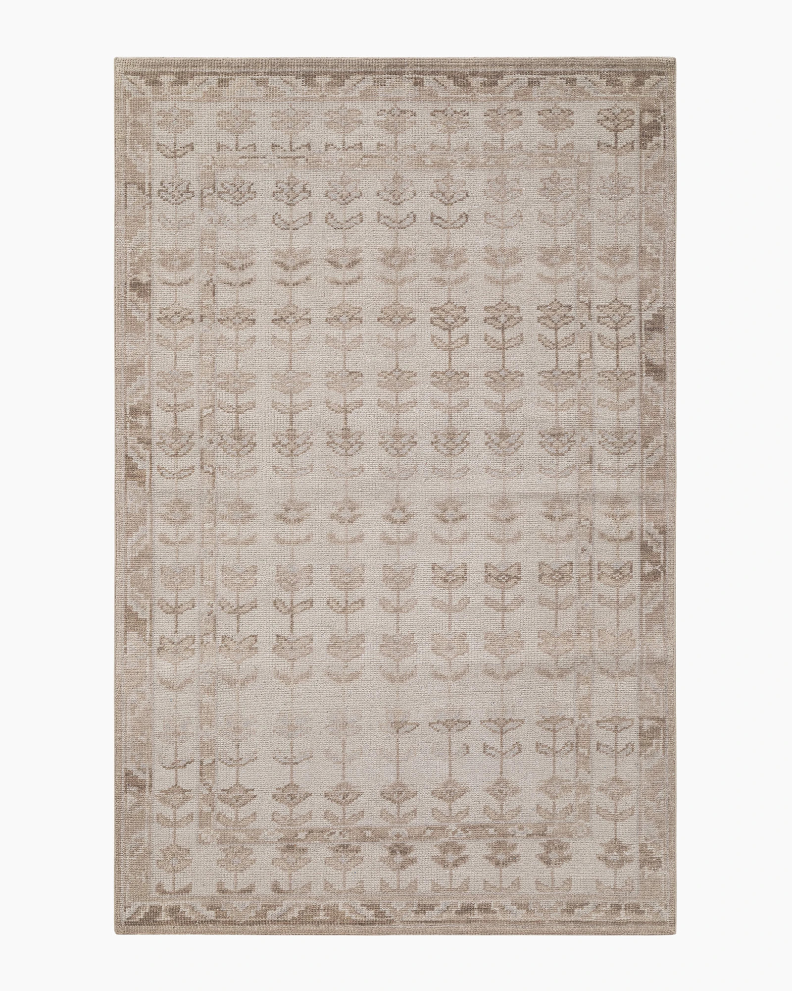 Quince - White Label | Quince | Mabel Hand-Knotted Wool Rug in Beige, Size 3' x 5' | Quince
