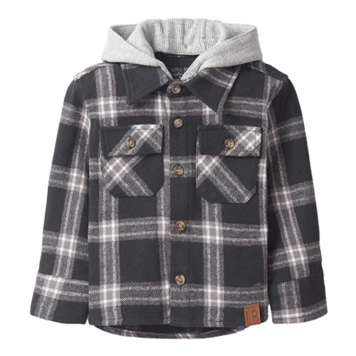 Toddler Little Bipsy Long Sleeve Hooded Flannel | Scheels