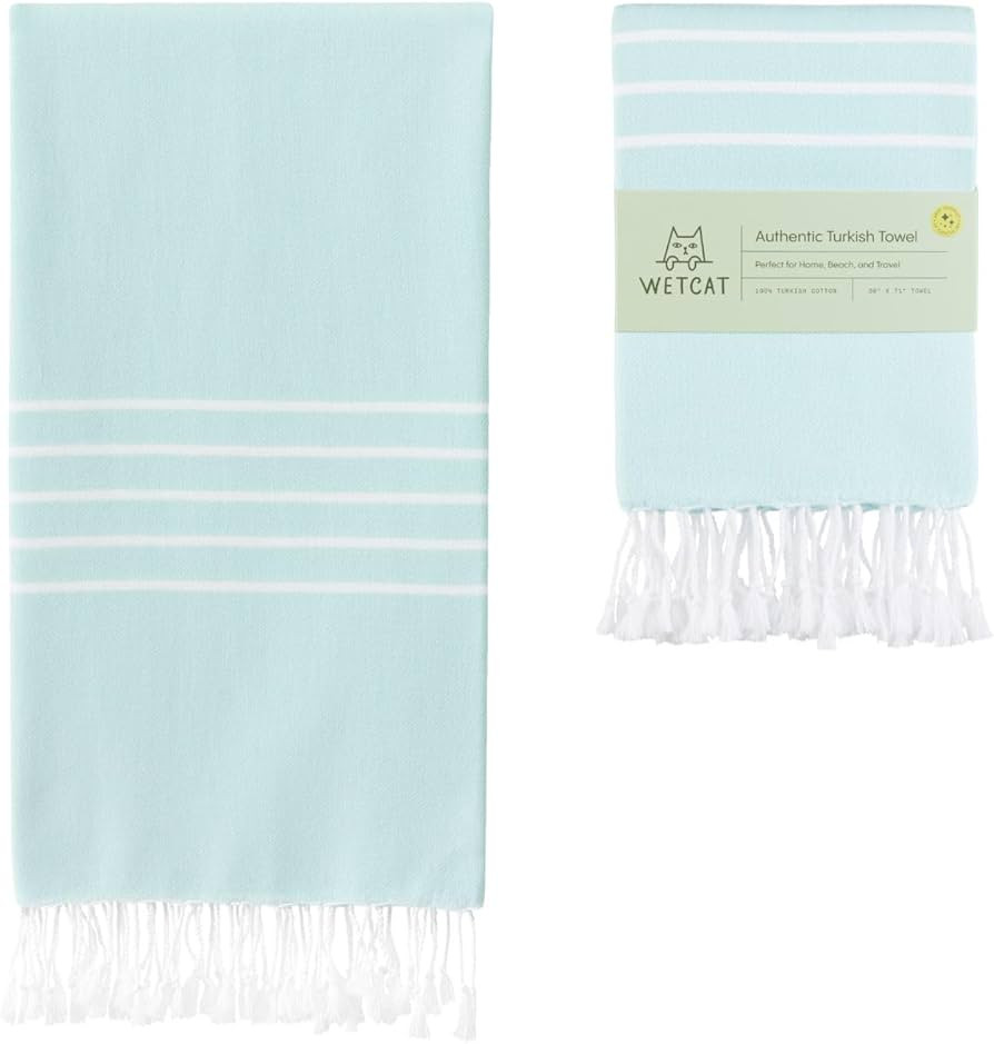 WETCAT Turkish Beach Towel Oversized (38"x71") 100% Turkish Cotton, Made in Turkey - Sand Free, E... | Amazon (US)