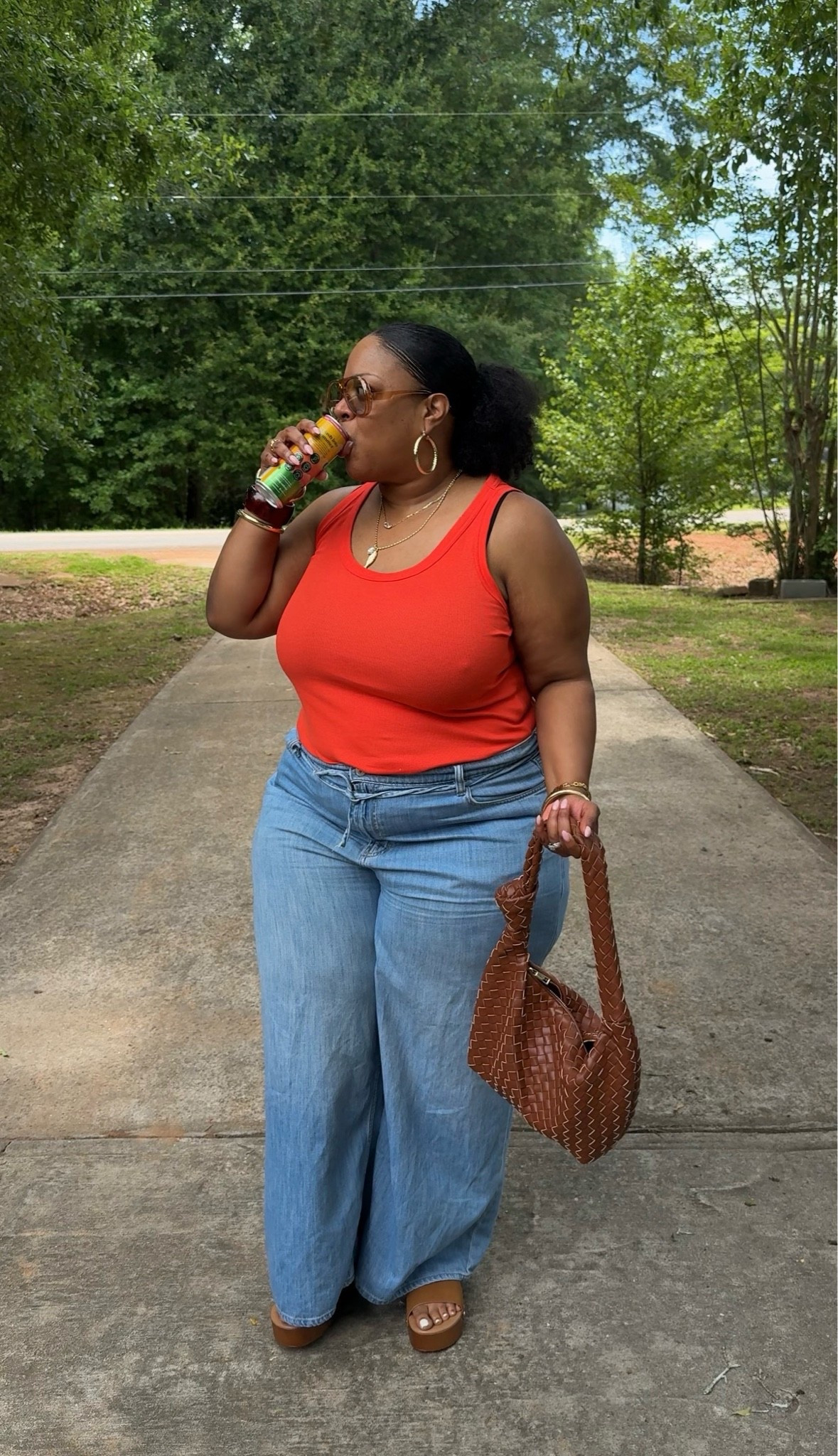 Plus Size Fashion 
￼ Casual Saturday vibes ✨
tank top: Walmart 
Jeans: Old Navy ￼￼

#LTKPlusSize #LTKOver40 #LTKootd