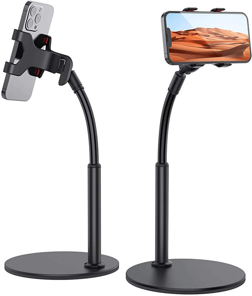Cell Phone Stand, Gooseneck Flexible Arm Universal Phone Holder, Angle Height Adjustable Phone St... | Amazon (US)