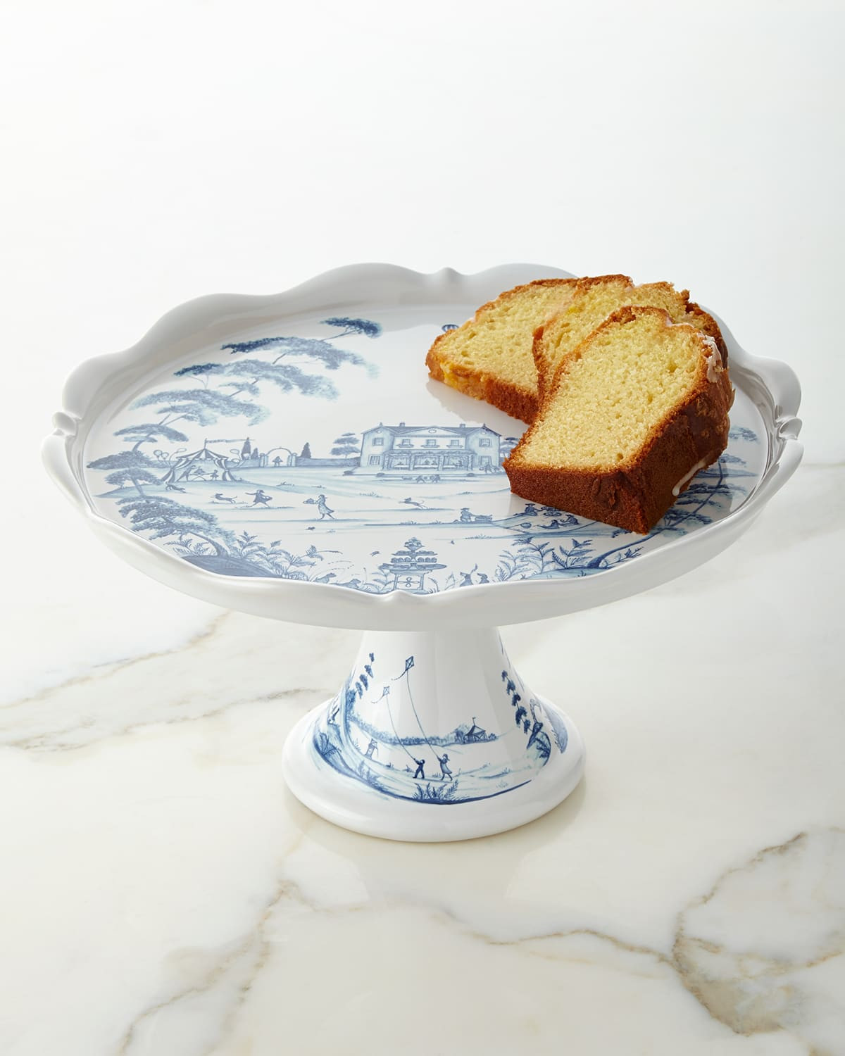 Country Estate Delft Blue Cake Stand | Neiman Marcus