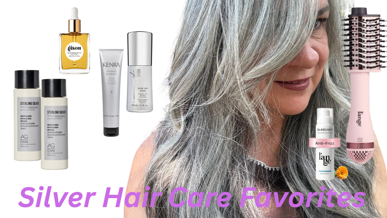 Silver Hair Care Favorites 🩶✨

My go-to routine for keeping gray and silver hair bright, soft, and frizz-free! These are the products I reach for again and again to tone brassiness, add shine, and get that smooth blowout finish.

✨ AG Care Sterling Silver Toning Shampoo & Conditioner — a must for anyone going gray or silver. Brightens blondes and neutralizes yellow/brassy tones while deeply moisturizing.

✨ Gisou Honey Infused Hair Oil — adds incredible shine and softness without weighing silver strands down.

✨ Kenra Perfect Blowout #5 — a lightweight styling crème that smooths texture and preps for a sleek blowout.

✨ Kenra Blow-Dry Spray — cuts drying time and adds thermal protection for heat styling.

✨ L'ange Glass Hair Anti-Frizz Thermal Blowout Primer — my secret weapon for tamer, glassy-smooth silver hair with zero frizz.

✨ L'ange Hot Brush — gives natural waves and volume with a salon-quality finish at home.

Shop my full silver hair care routine below! 👇

#silverhair #grayhairdontcare #grayhairjourney #silverfox #naturalgrayhair #grayhairtransition #antibrass #toningconditioner #hairoil #blowoutroutine #ltkbeauty #ltkover50 #cottagecore #ag_care #gisou #kenrahaircare #langehair #glasshair 

 #LTKselfcare #LTKOver40 #LTKBeauty