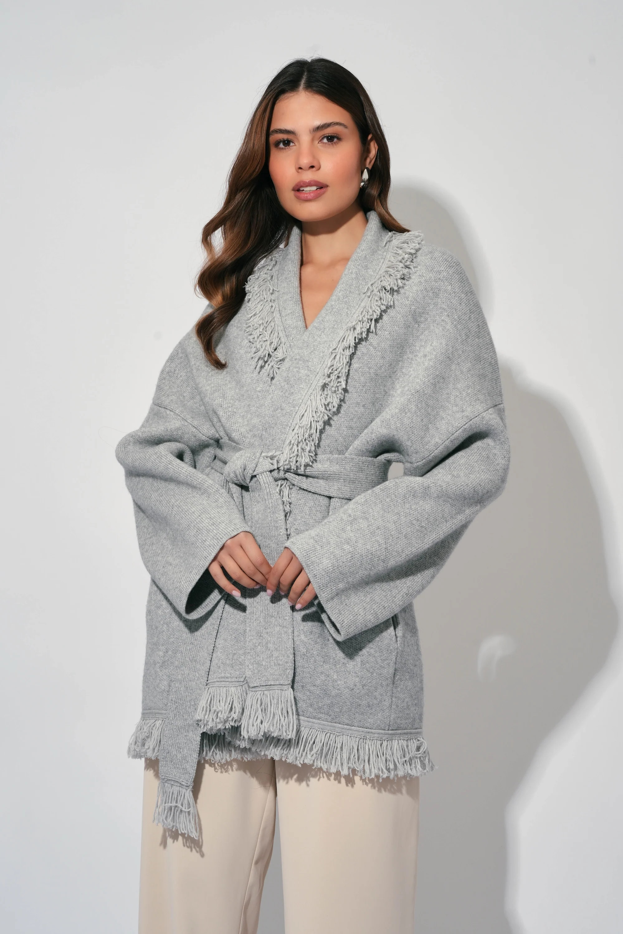Wool Fringe Cardigan | Odd Muse