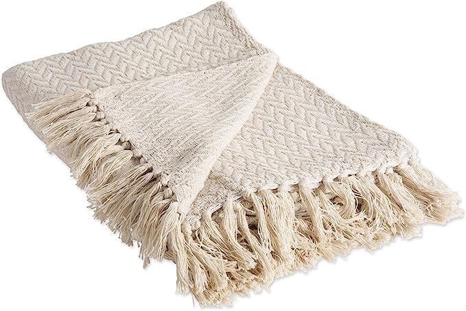 DII Modern Zig-Zag Woven Throw, 50x60, Natural | Amazon (US)