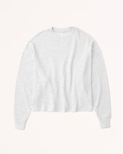 Women's Long-Sleeve Oversized Waffle Tee | Women's Up To 40% Off Select Styles | Abercrombie.com | Abercrombie & Fitch (US)