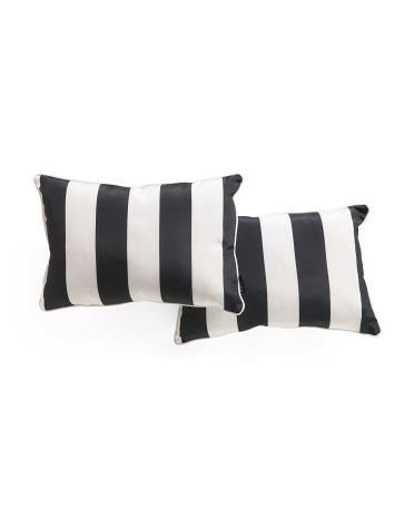 14x20 Set Of 2 Outdoor Cabana Striped Woven Pillows | TJ Maxx