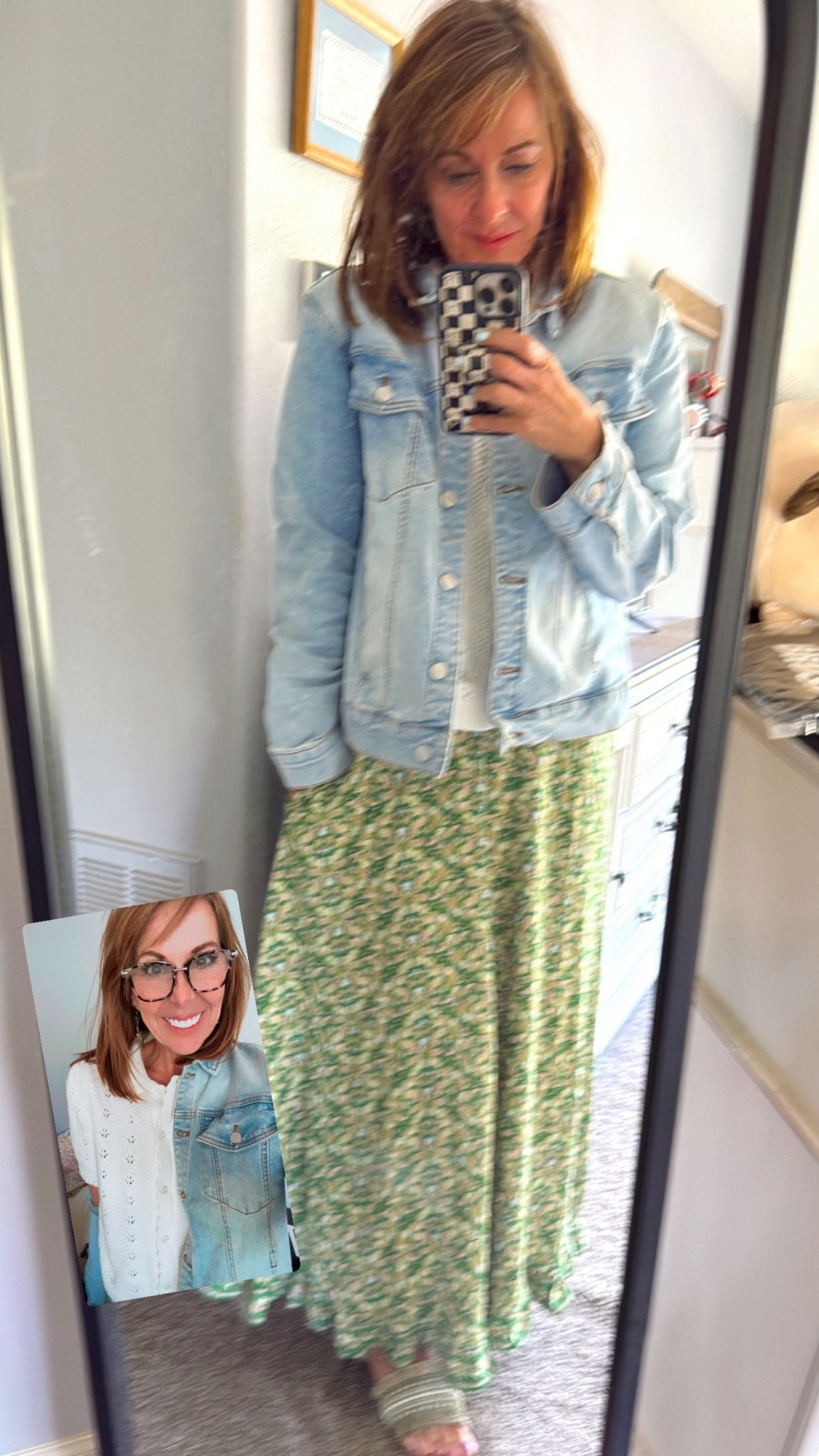 Skirt - Max Studio TJ Maxx or Nordstrom Rack 
Sweater top - Walmart Free Assembly
Denim Jacket - Stitch Fix 
#springfashion 

#LTKdayinmylife