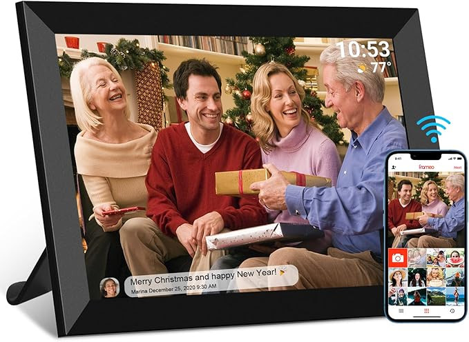 FRAMEO 10.1 inch WiFi Digital Picture Frame 1280x800 HD IPS Touch Screen Smart Cloud Photo Frame ... | Amazon (US)