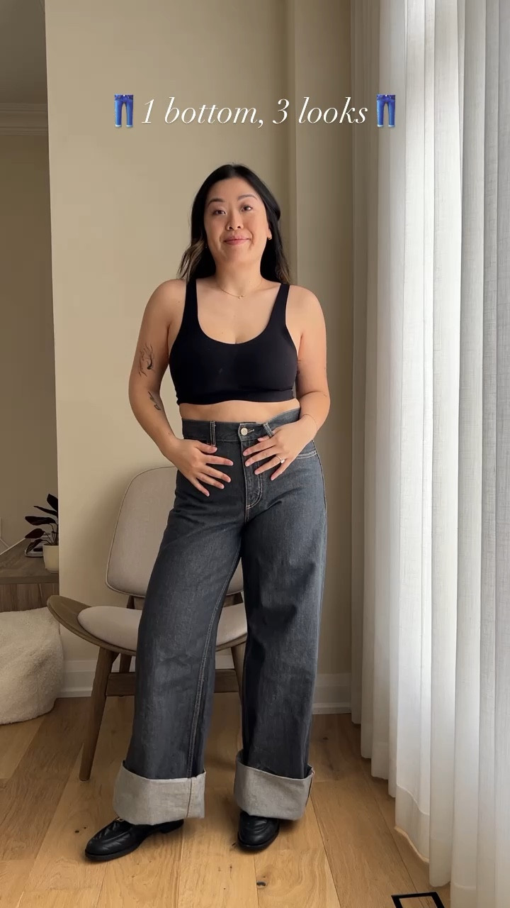 I love when I find a good staple piece that can be styled in multiple ways 👖🤍😉

#LTKmidsize #LTKstyletip #LTKVideo