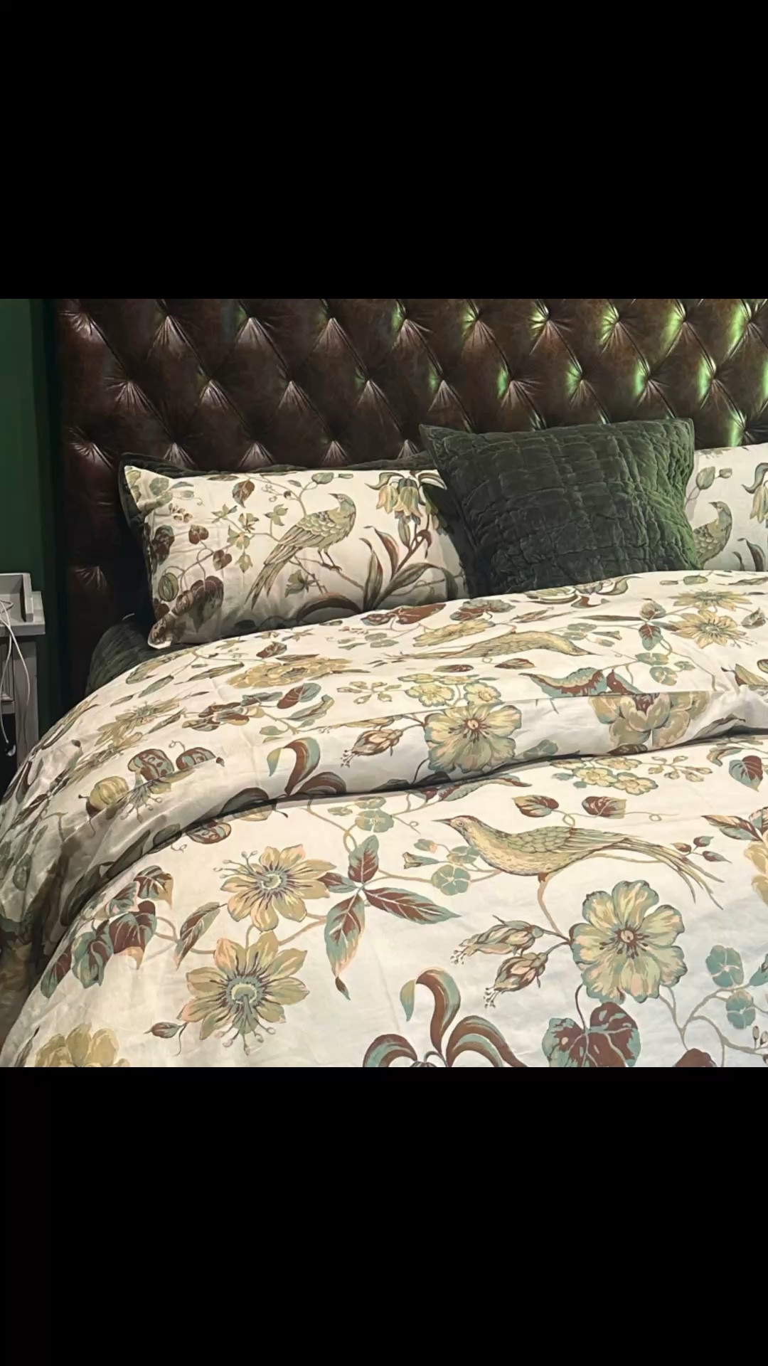 My bedroom is coming together in the deep rich colors I wanted.  This combination of leather headboard, velvet quilt and pillow shams and the lovely nature inspired duvet cover all make for a cozy and luxurious escape.  The duvet cover is currently on sale!  

#LTKdayinmylife #LTKHome