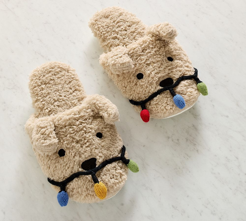 Dog With Lights Slippers, Multi, Large | Pottery Barn (US)