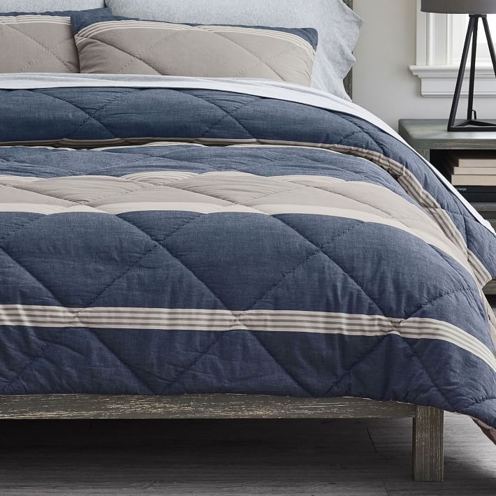 Beachstone Stripe Comforter | Pottery Barn Teen