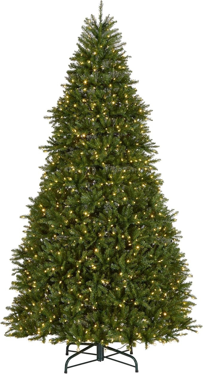 National Tree Company Pre-Lit Artificial Full Christmas Tree, Green, Dunhill Fir, Dual Color LED ... | Amazon (US)