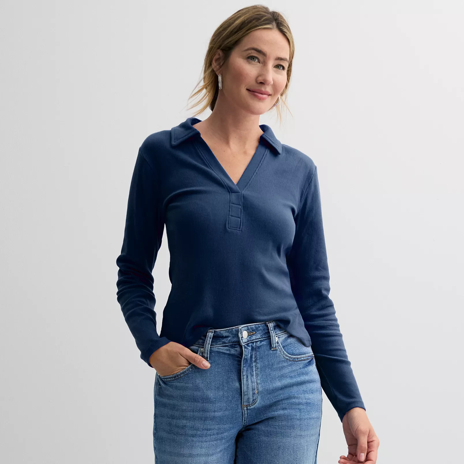 Women's Sonoma Goods For Life® Long Sleeve Collared Shirt | Kohl's