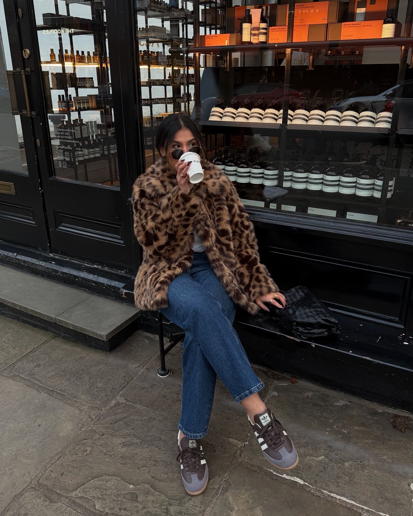 People watching in my new fav coat 🐆🤎🍪

#LTKstyletip #LTKuk #LTKwinter