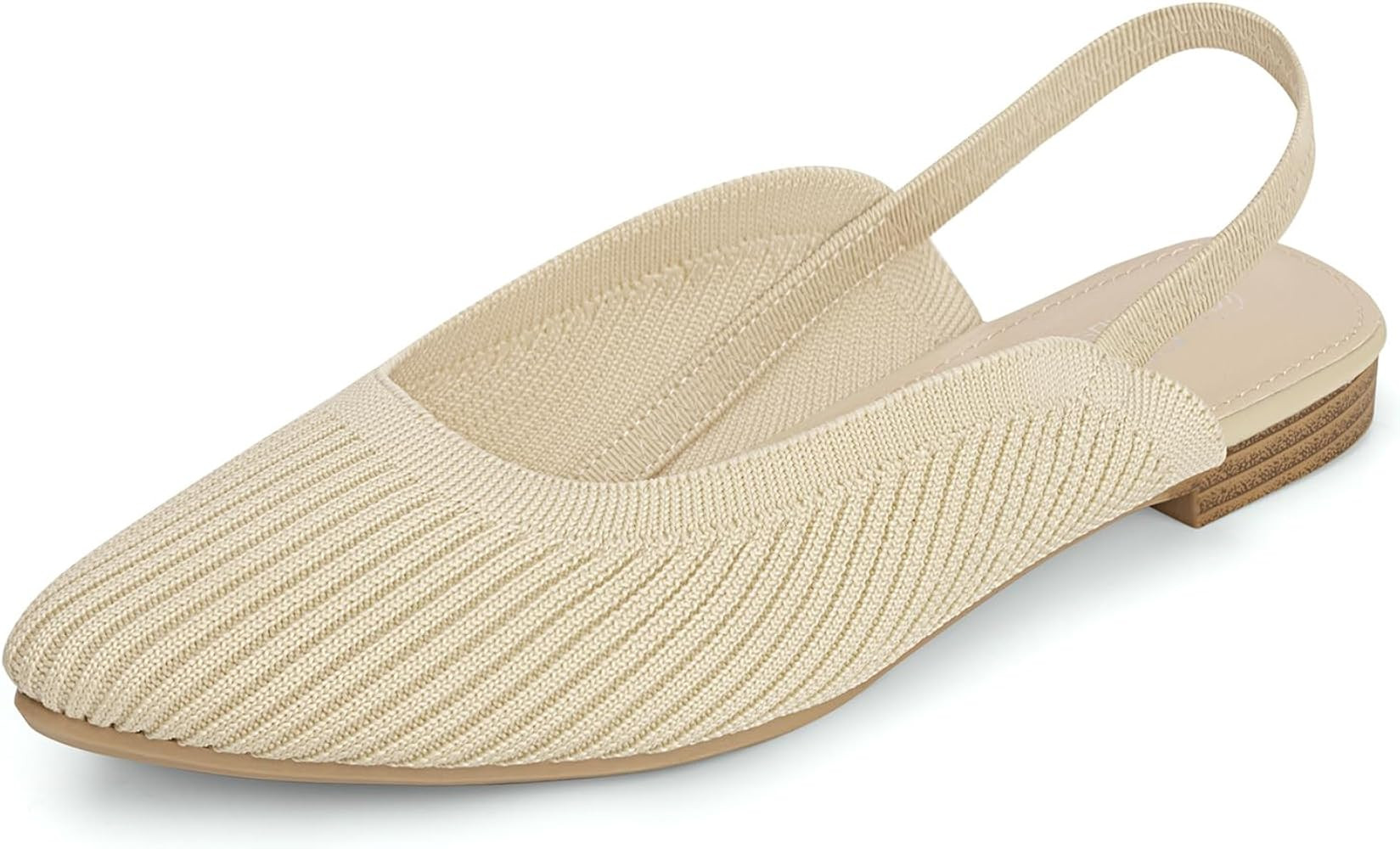 MUSSHOE Slingback Flats for Women Pointed Toe Flats for Women Dressy Comfort Work Office Shoes fo... | Amazon (US)