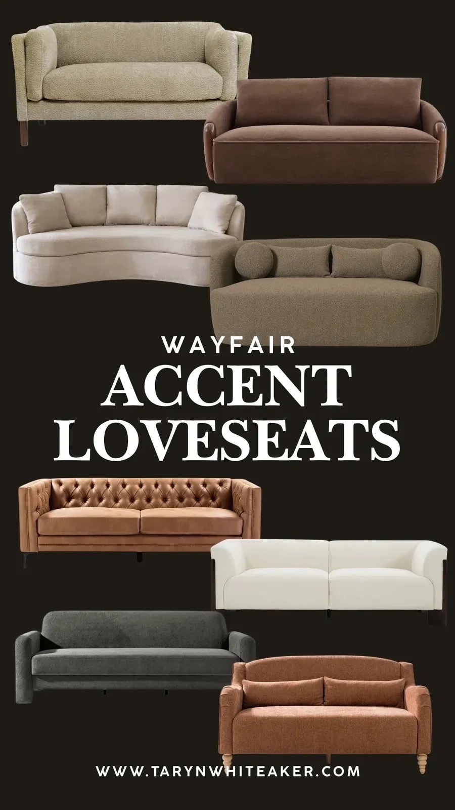 Wayfair accent loveseats that make a statement 🤎 From cozy bouclé to rich leather and curved silhouettes, these are such a good way to add extra seating without sacrificing style.

#LTKSeasonal #LTKHome
