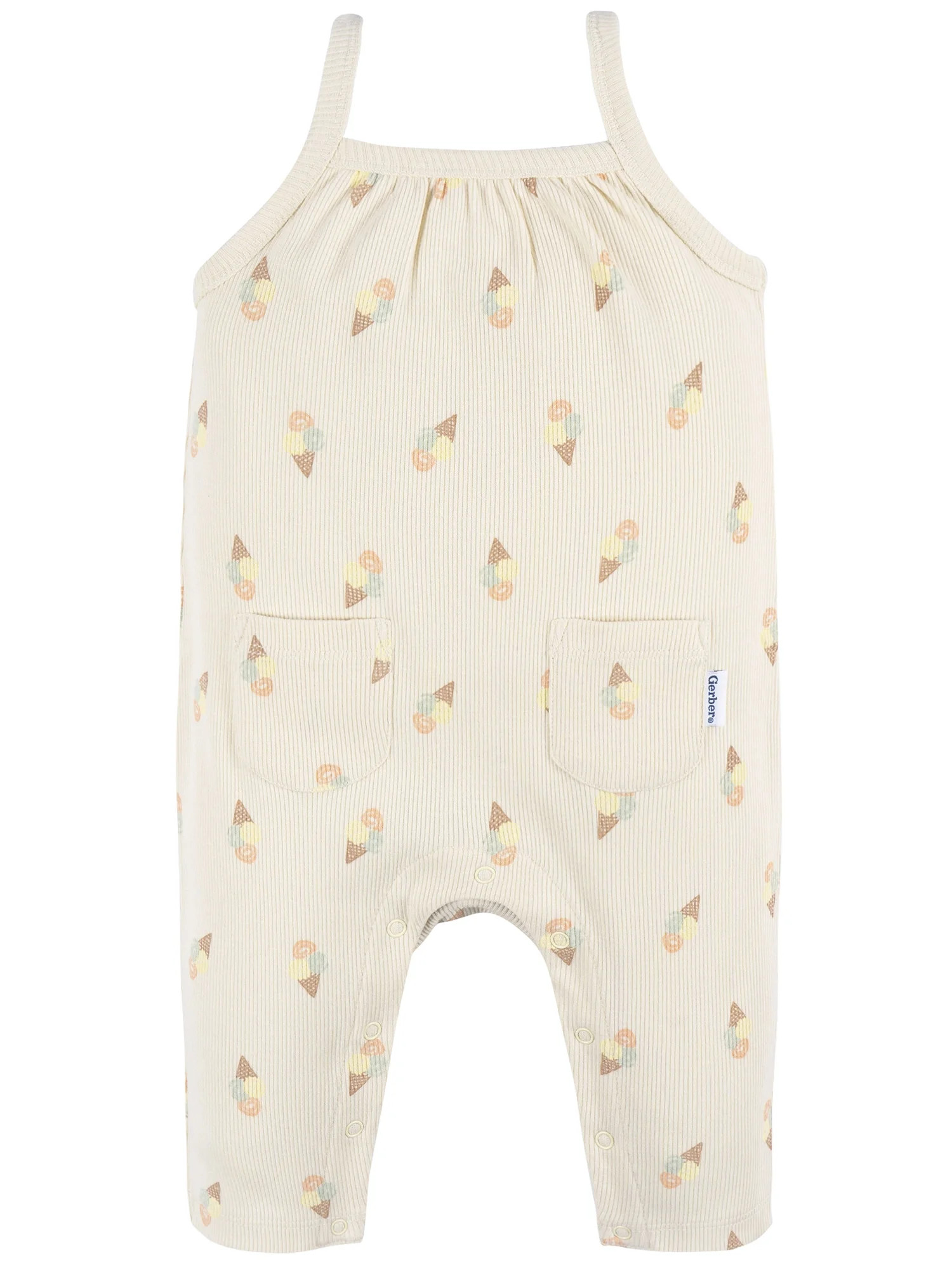 Gerber Baby Girl Long Leg Romper, Sizes Newborn - 24 Months | Walmart (US)