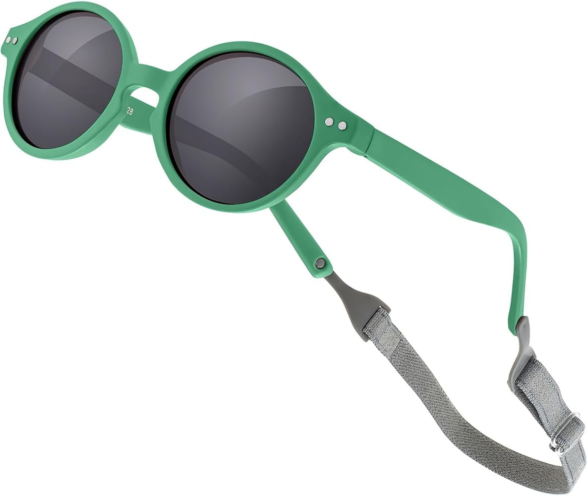 Baby Sunglasses with Strap Polarized Flexible UV400 for Infant Toddler Boys Girls Age 0-24 Months | Amazon (US)