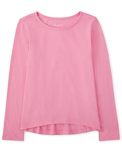 The Children's Place girls Short Sleeve High Low T-shirt T Shirt, Bright Pink, XX-Large US | Amazon (US)