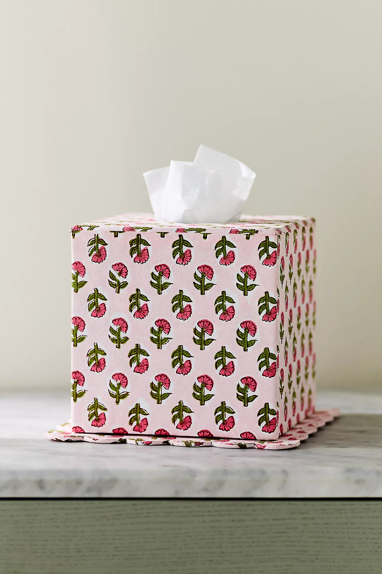 Inner Child Scallop Printed Tissue Box | Anthropologie (US)